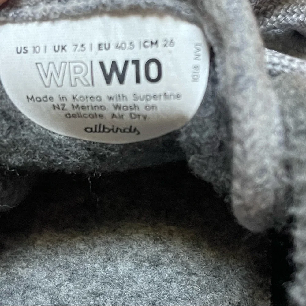 Allbirds gray‎ women's shoes size 10